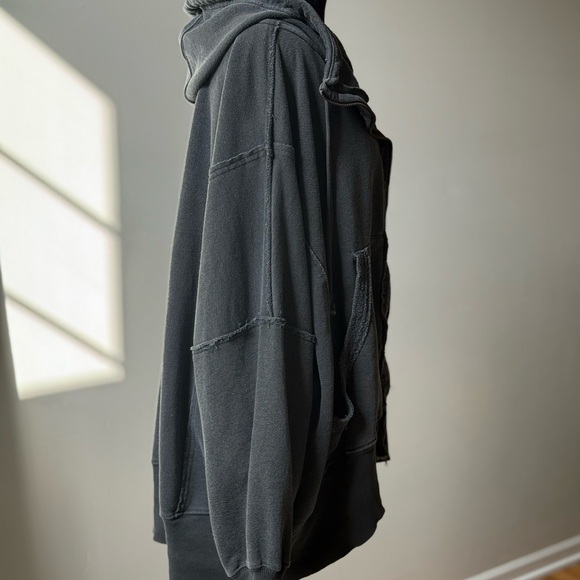 Free People Black Oversized Hoodie - Picture 10 of 12